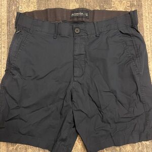 Abercrombie & Fitch Navy Flat Front Shorts